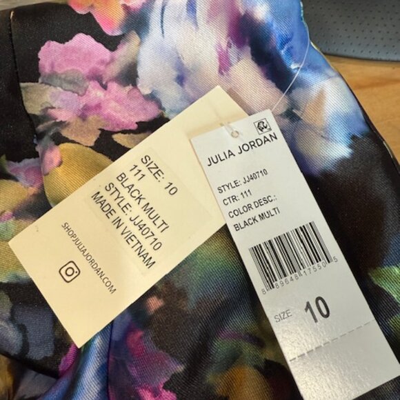 NWT Julia Jordan Printed Mikado Midi Dress Size 10 - Picture 4 of 5